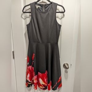 Maggy London Sleeveless Black and Floral Dress